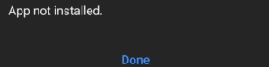 app not installed