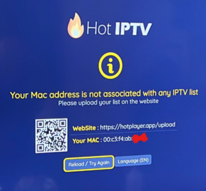 hot iptv mac address